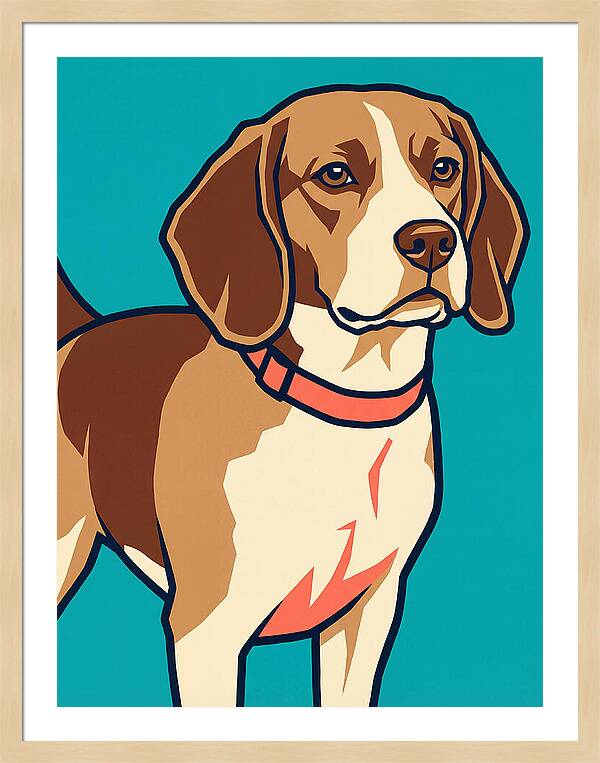 Beagle In Vibrant Style