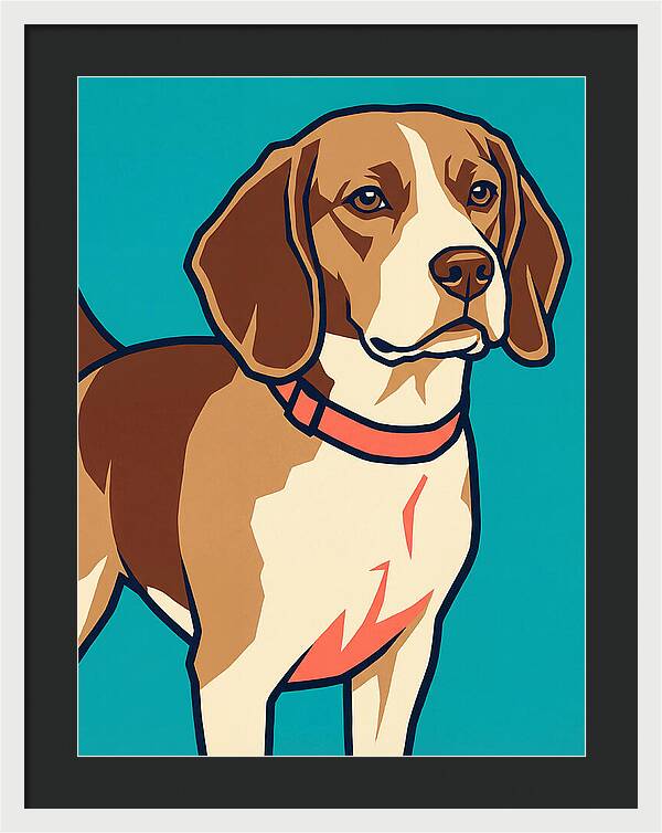 Beagle In Vibrant Style
