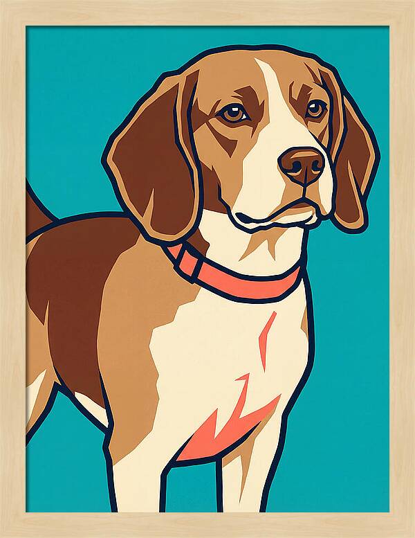 Beagle In Vibrant Style