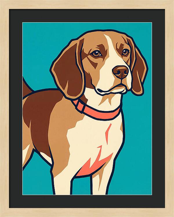 Beagle In Vibrant Style