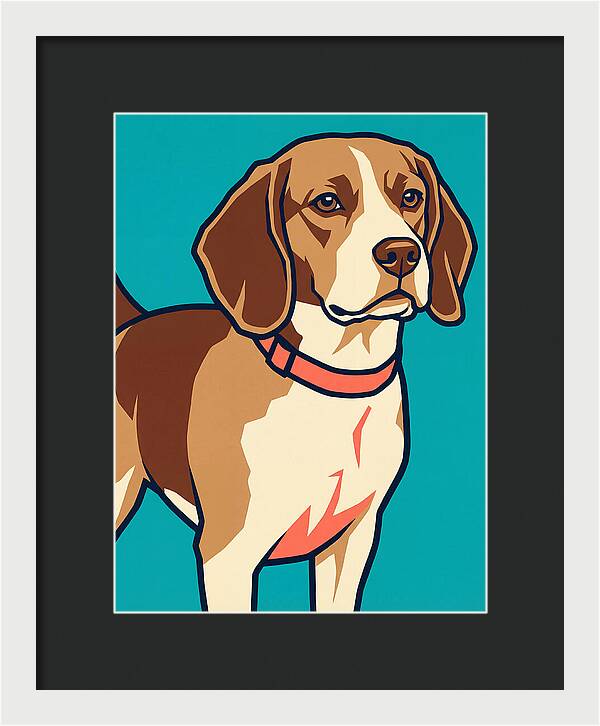 Beagle In Vibrant Style