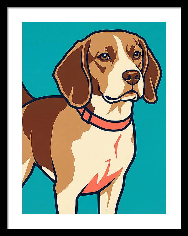 Beagle In Vibrant Style