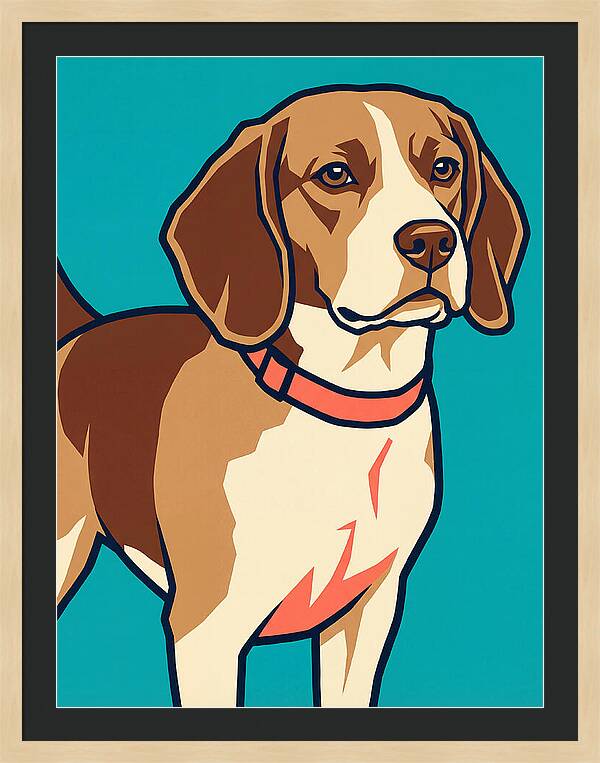 Beagle In Vibrant Style
