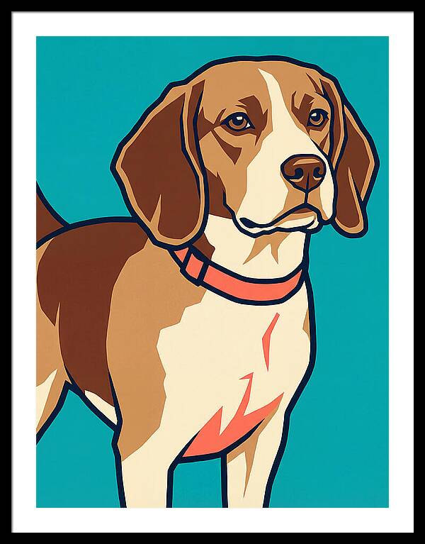 Beagle In Vibrant Style
