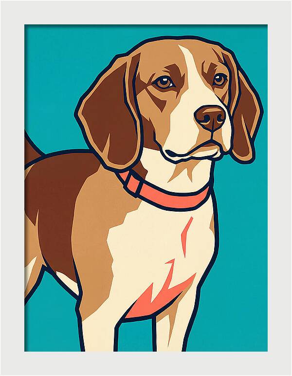 Beagle In Vibrant Style