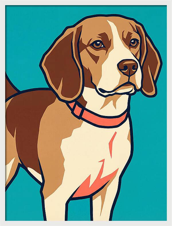 Beagle In Vibrant Style