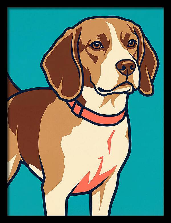 Beagle In Vibrant Style