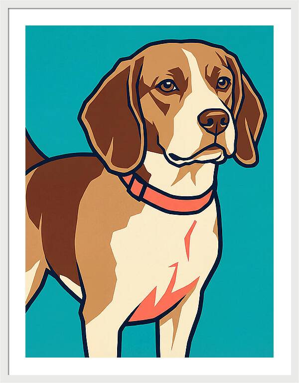 Beagle In Vibrant Style