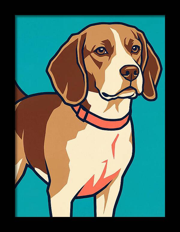 Beagle In Vibrant Style