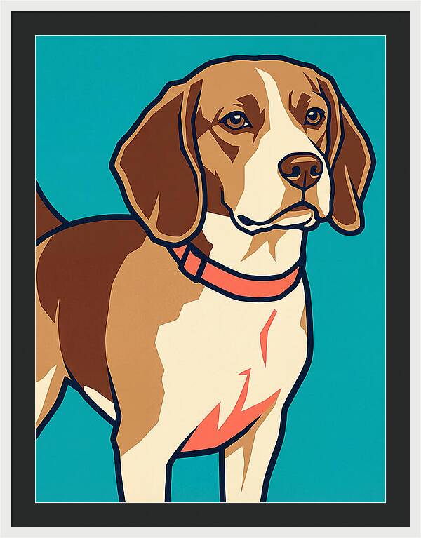 Beagle In Vibrant Style