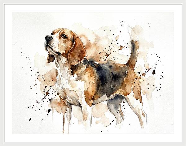 Beagle In Watercolor Splendor