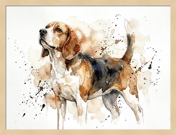 Beagle In Watercolor Splendor