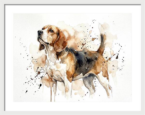 Beagle In Watercolor Splendor