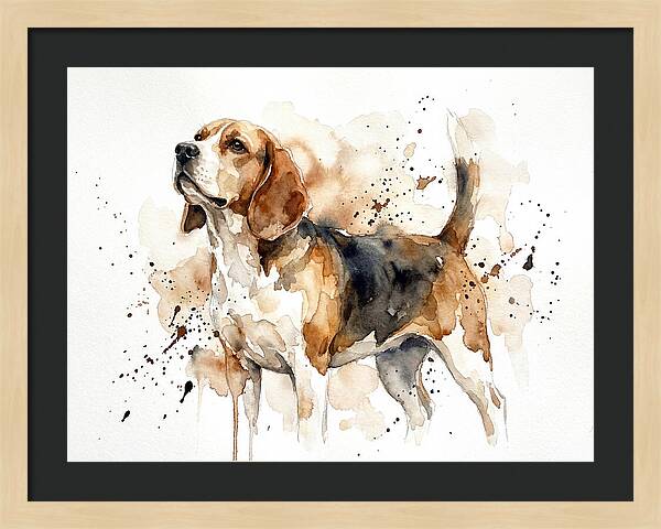Beagle In Watercolor Splendor