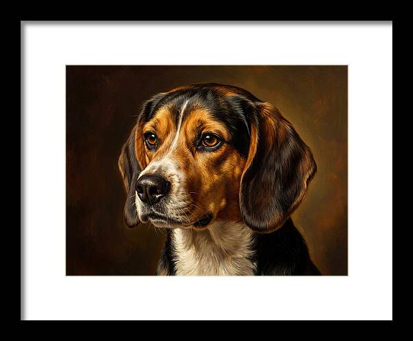 Beagle Portrait In Realism