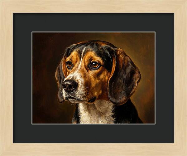 Beagle Portrait In Realism