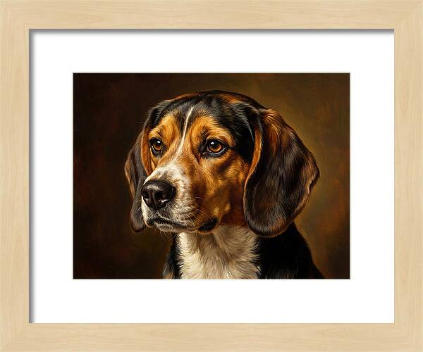 Beagle Portrait In Realism