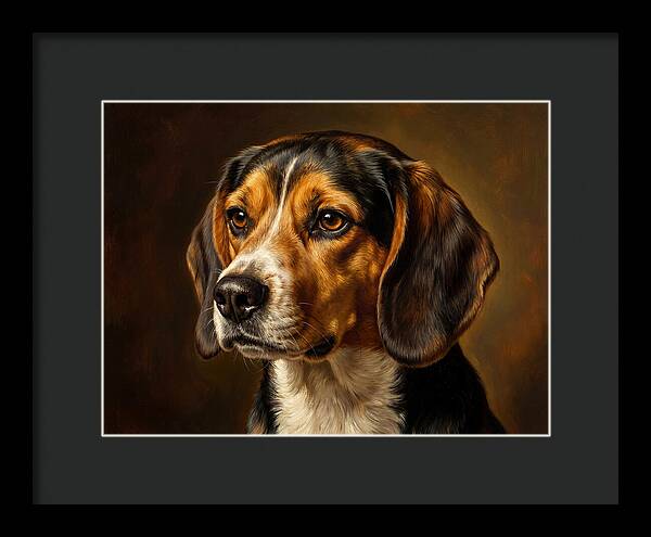 Beagle Portrait In Realism
