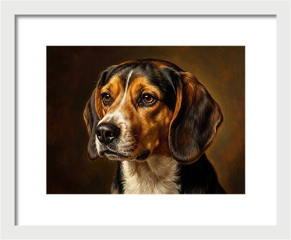 Beagle Portrait In Realism