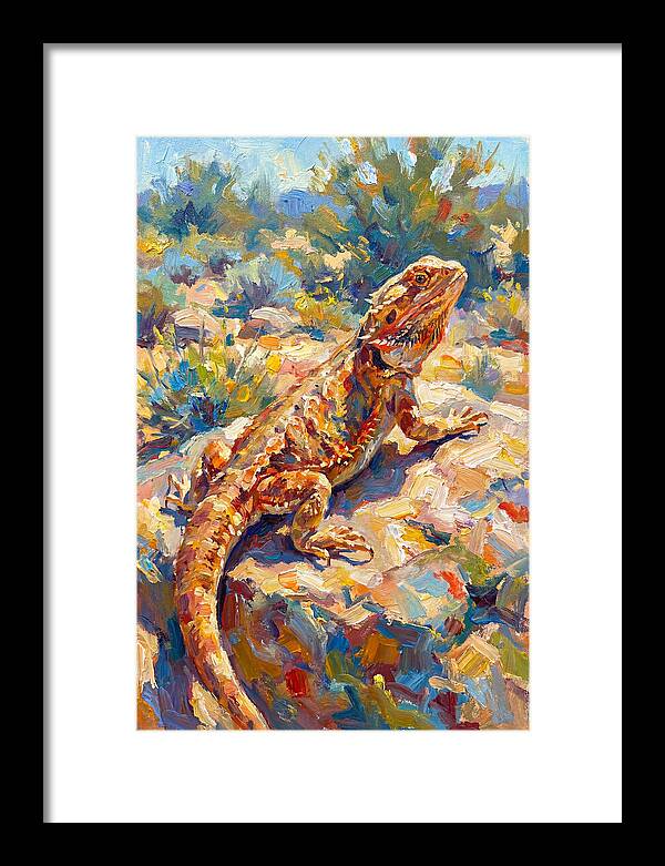 Bearded Dragon In Sunlight