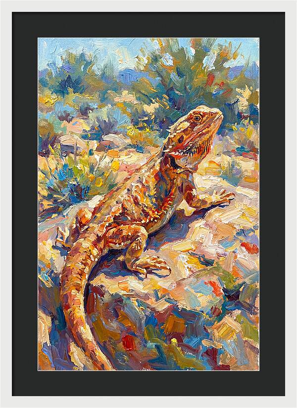 Bearded Dragon In Sunlight