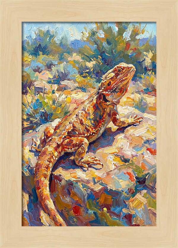 Bearded Dragon In Sunlight