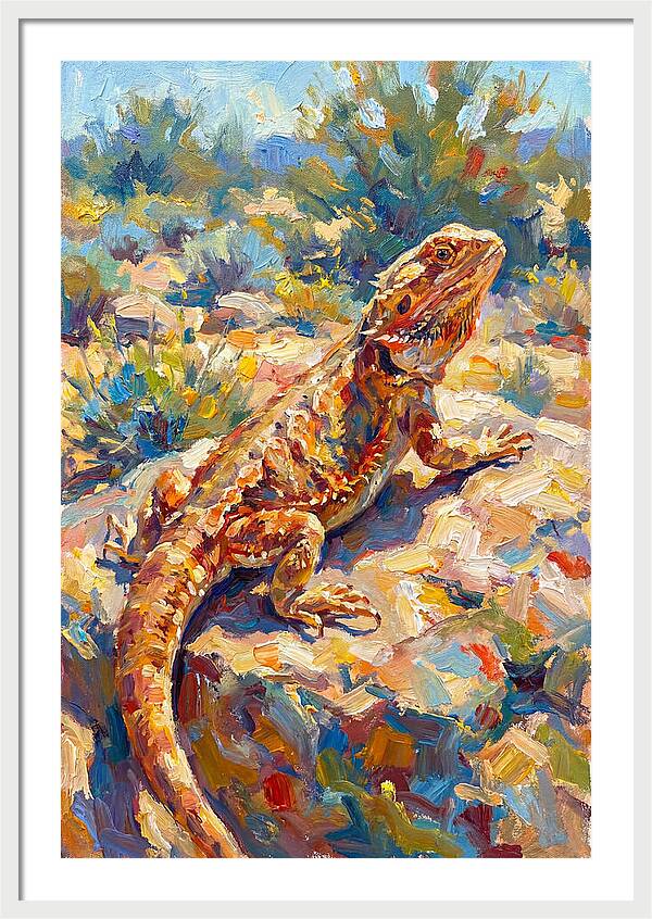 Bearded Dragon In Sunlight