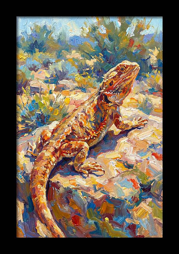 Bearded Dragon In Sunlight