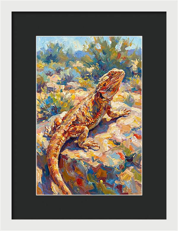 Bearded Dragon In Sunlight
