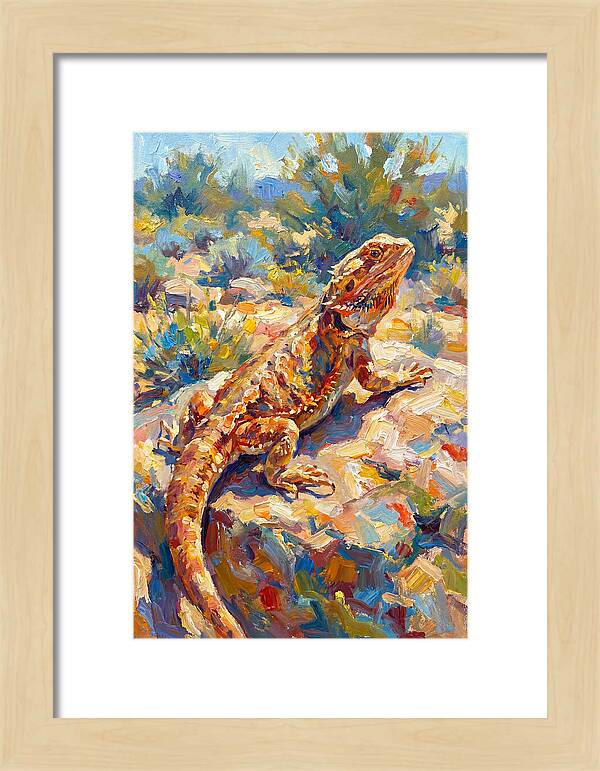 Bearded Dragon In Sunlight