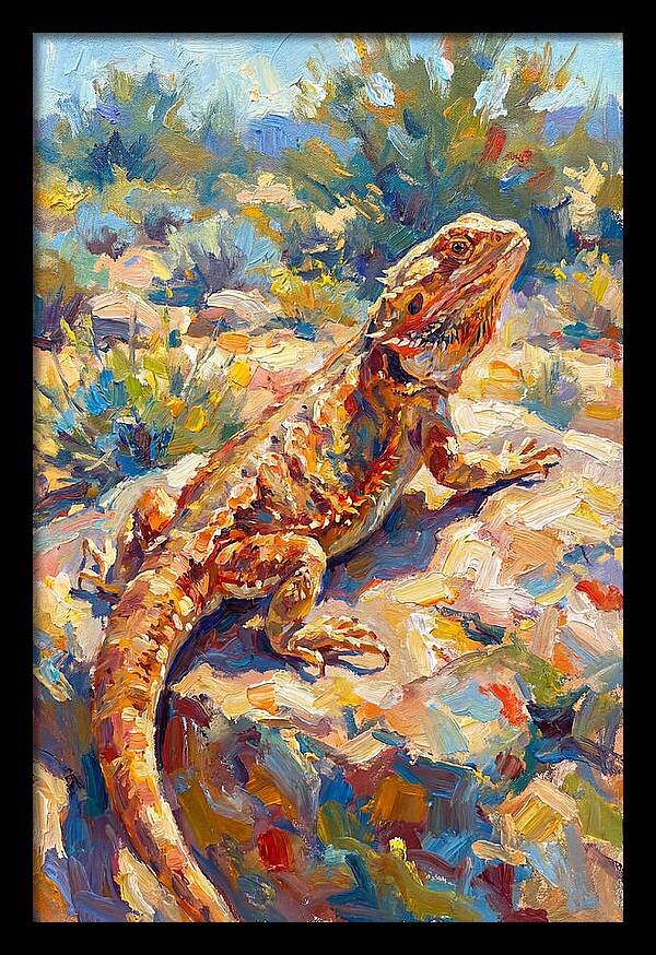 Bearded Dragon In Sunlight