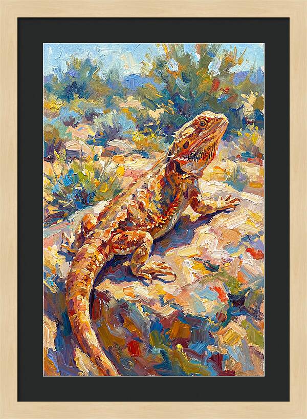 Bearded Dragon In Sunlight