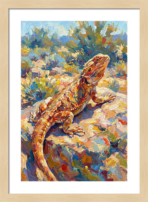 Bearded Dragon In Sunlight