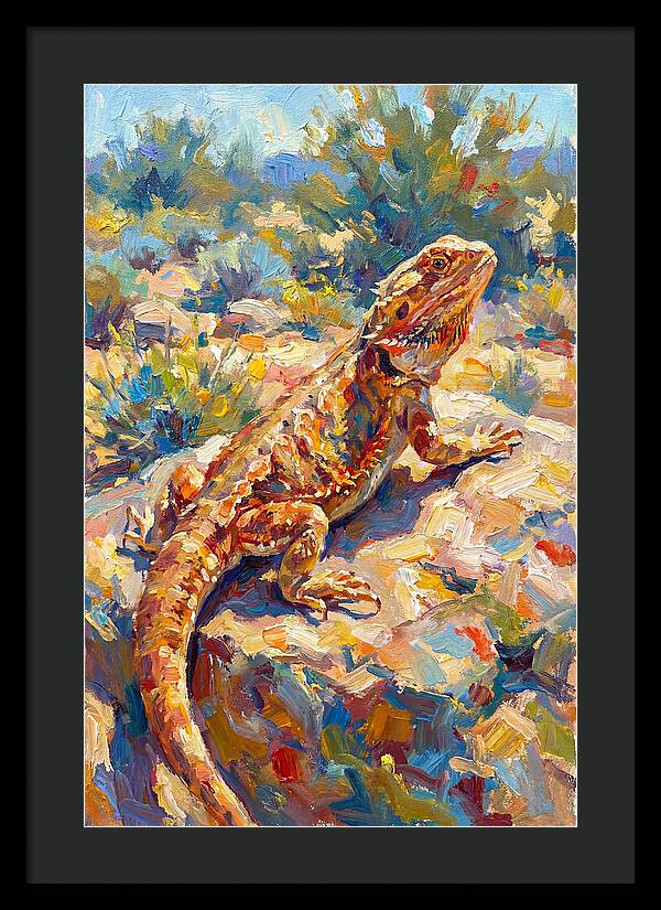 Bearded Dragon In Sunlight
