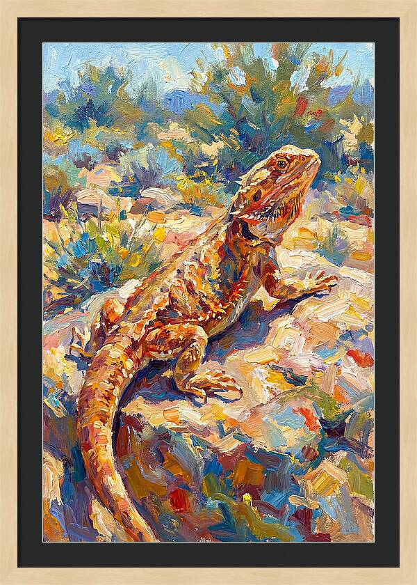 Bearded Dragon In Sunlight