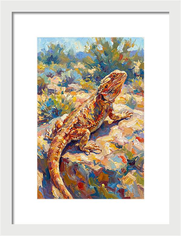 Bearded Dragon In Sunlight