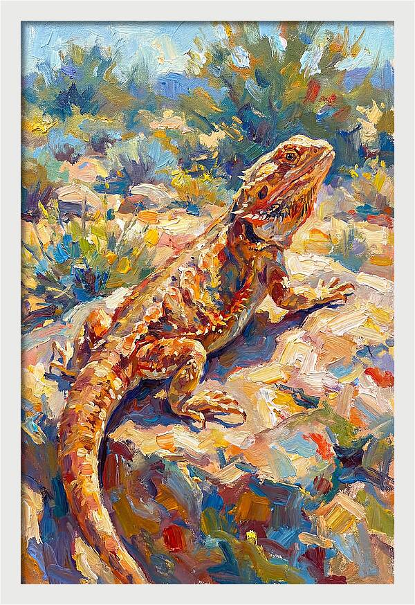 Bearded Dragon In Sunlight