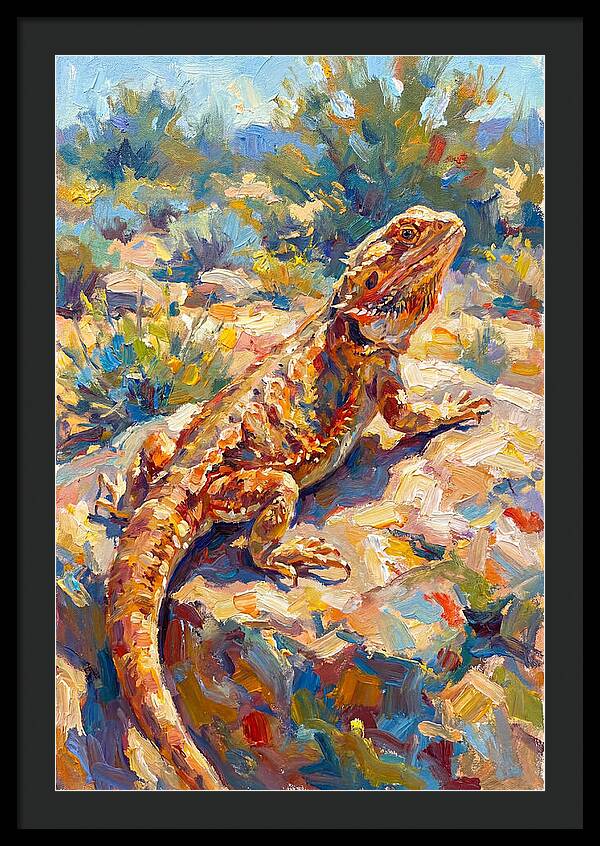 Bearded Dragon In Sunlight