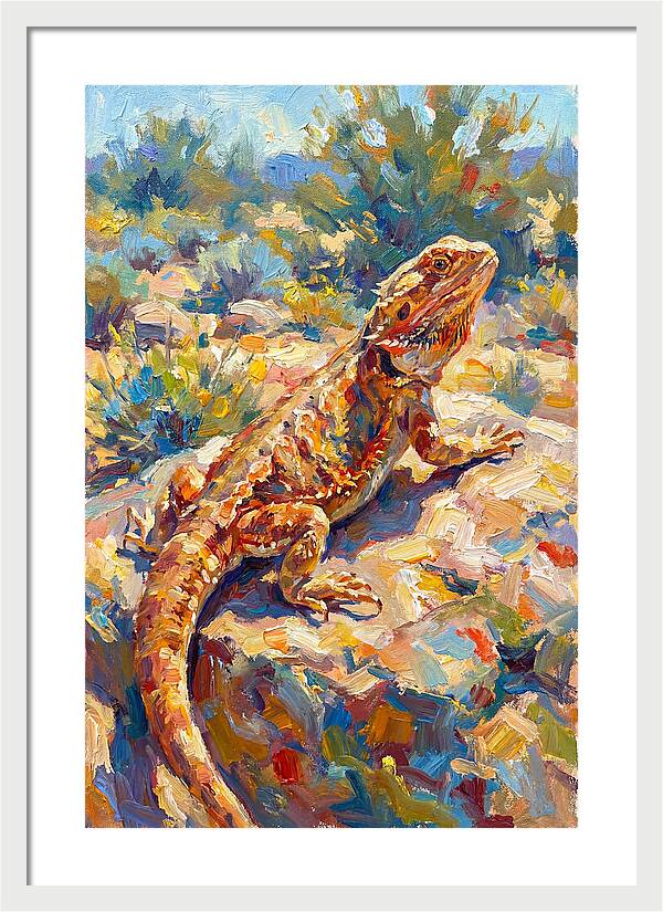Bearded Dragon In Sunlight