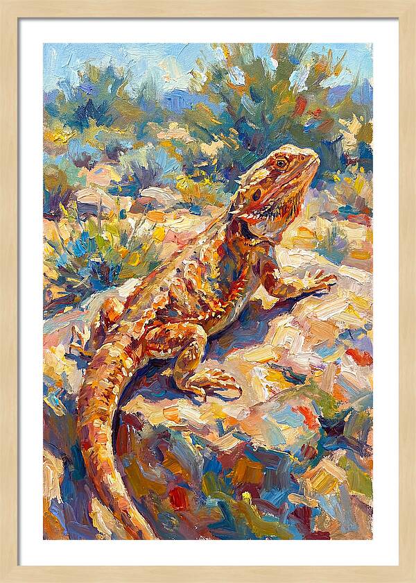 Bearded Dragon In Sunlight