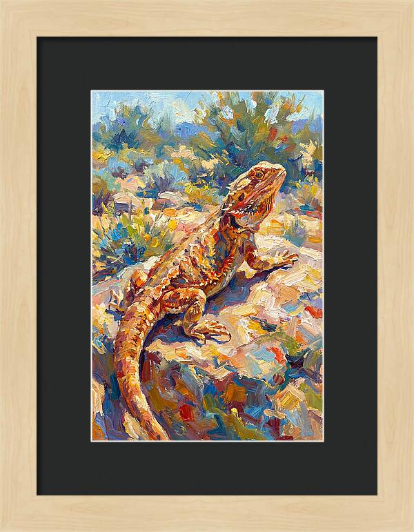 Bearded Dragon In Sunlight