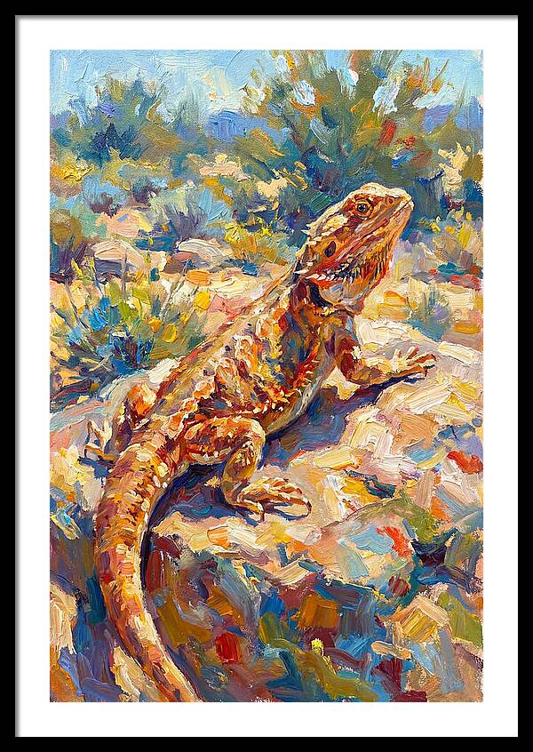 Bearded Dragon In Sunlight