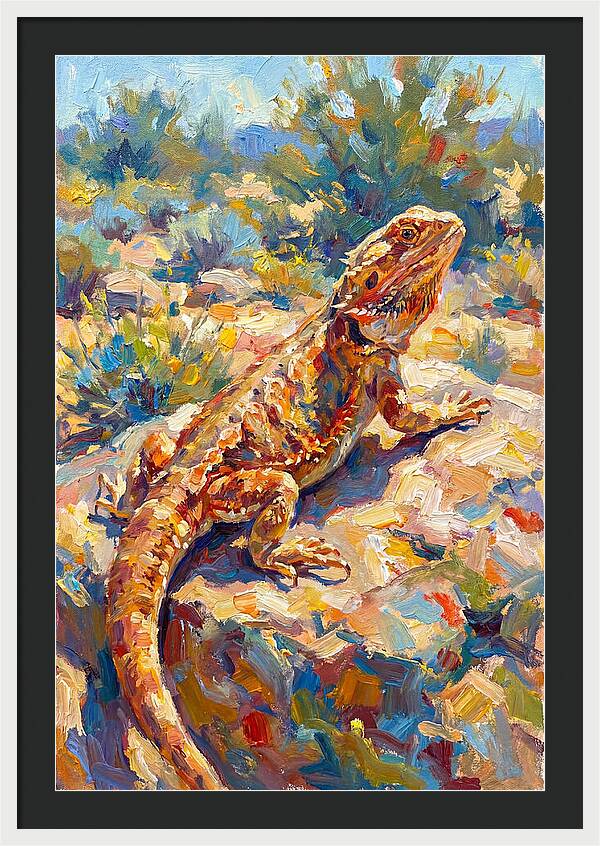 Bearded Dragon In Sunlight
