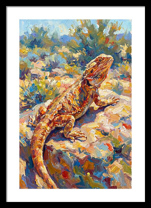 Bearded Dragon In Sunlight