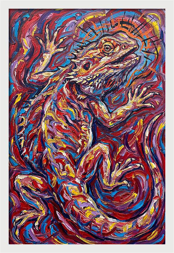 Bearded Dragon In Vibrant Colors