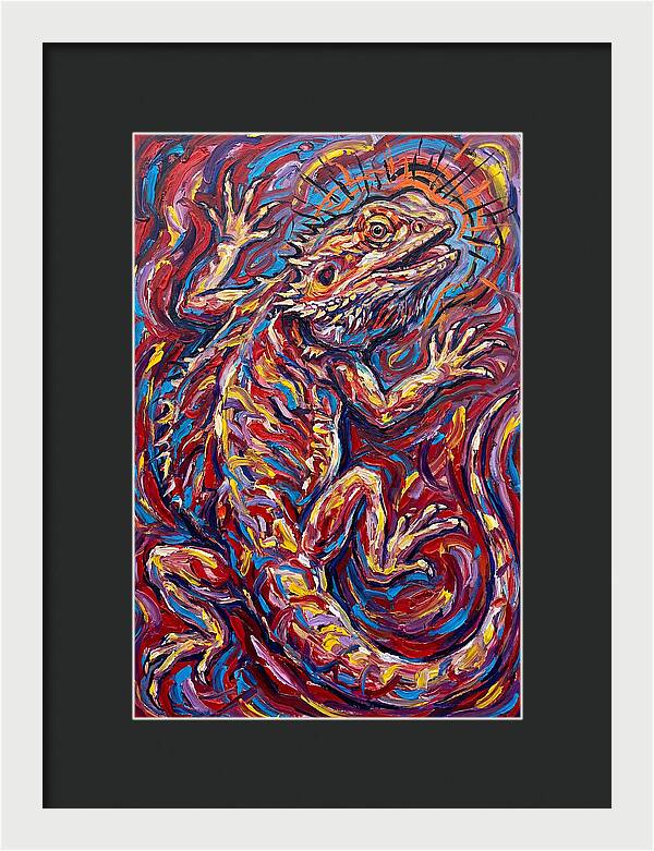Bearded Dragon In Vibrant Colors