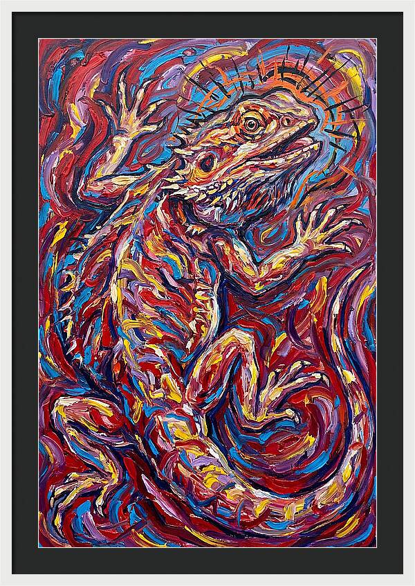 Bearded Dragon In Vibrant Colors