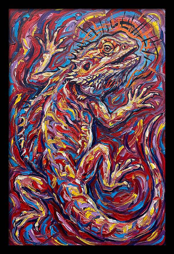 Bearded Dragon In Vibrant Colors