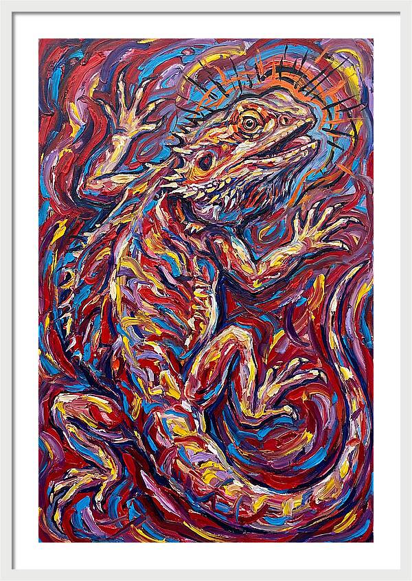 Bearded Dragon In Vibrant Colors