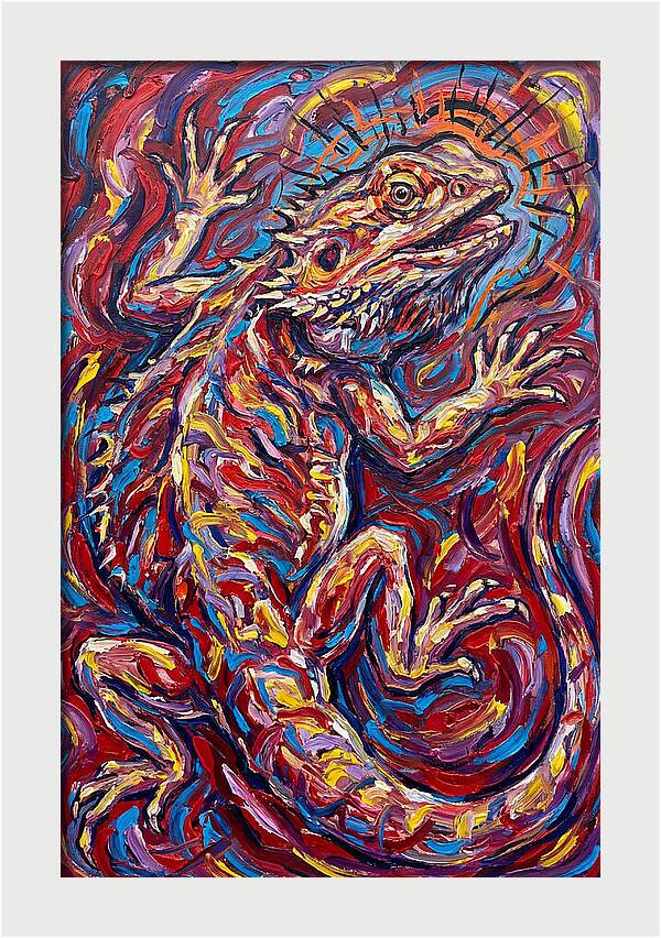 Bearded Dragon In Vibrant Colors